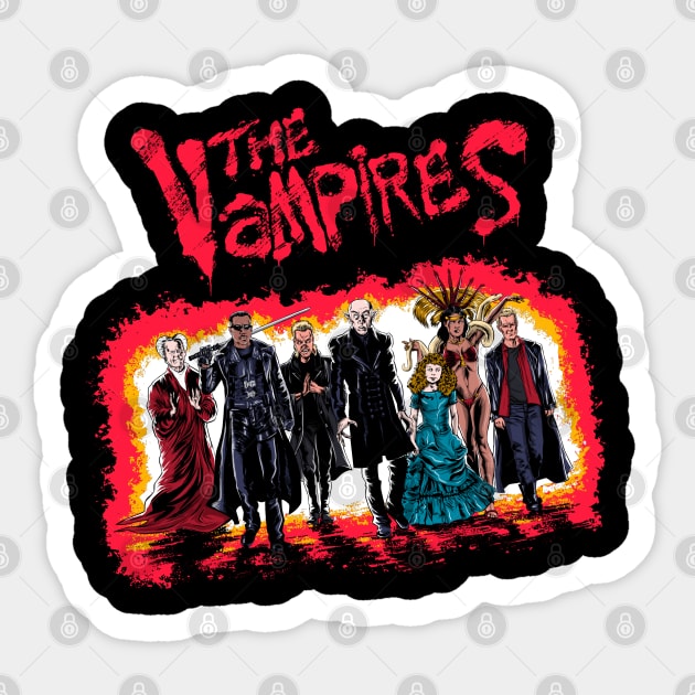 The Vampires Sticker by Zascanauta